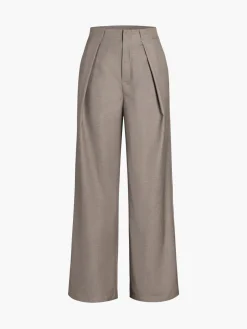 COMMENSE Plain Pockets Straight Pants* Pants|Bottoms