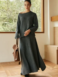 COMMENSE Plain Sequins Shift Sweater Co-ords* Sweater Tops|Sweaters & Cardigans