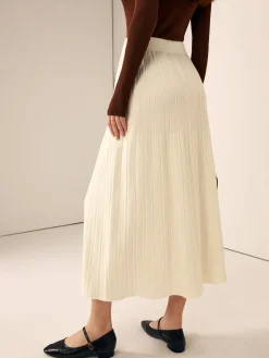COMMENSE Plain Sweater Midi Skirt* Knitwear