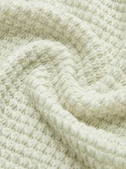 COMMENSE Plain Waffle Slim Sweater* T-shirts|Tops
