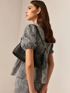 COMMENSE Plain Woven Buckle Shoulder Bag* Bags|Accessories