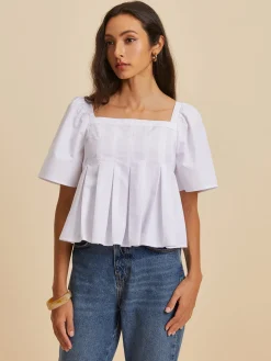 COMMENSE Pleated Crew Neck Blouse* Blouses & Shirts|Tops