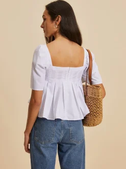 COMMENSE Pleated Crew Neck Blouse* Blouses & Shirts|Tops