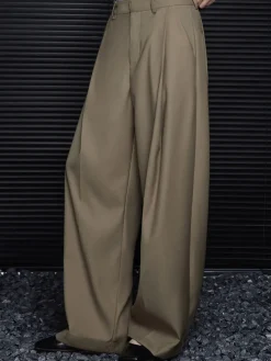 COMMENSE Pleated Draped Pants Without Belt* Pants|Bottoms