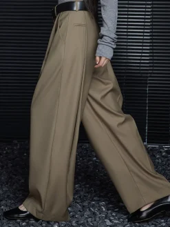 COMMENSE Pleated Draped Pants Without Belt* Pants|Bottoms