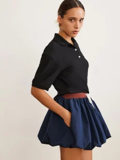COMMENSE Pleated Drawstring Bubble Mini Skirt* Skirts|Bottoms