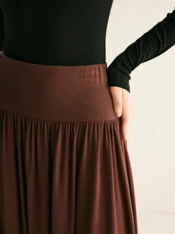 COMMENSE Pleated Jersey Midi Skirt* Skirts|Bottoms