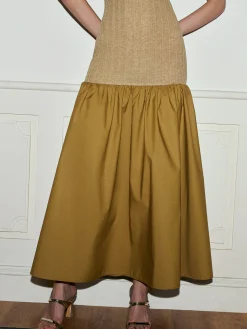 COMMENSE Pleated Panel Tank Long Dress* Cocktail & Party Dresses|Summer Dresses