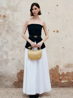 COMMENSE Pleated Plain Maxi Skirt* Skirts|Bottoms