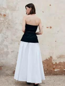 COMMENSE Pleated Plain Maxi Skirt* Skirts|Bottoms