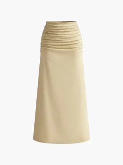 COMMENSE Pleated Sexy Corset Midi Skirt Set* Skirt Sets|Long Sleeve Sets