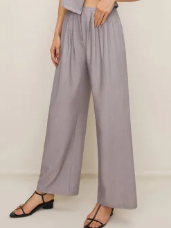 COMMENSE Pleated Sleeveless Plain Pants Set* Pants Sets|Matching Sets