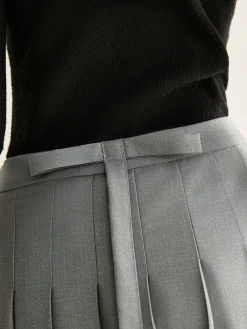 COMMENSE Pleated Slit Zipper Skirt* Skirts|Bottoms