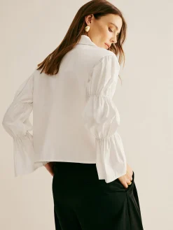 COMMENSE Pleated Tie Front Polo Shirt* Blouses & Shirts|Tops