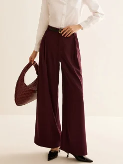 COMMENSE Pleated Wide Leg Pants Without Belt* Wide Leg|Pants
