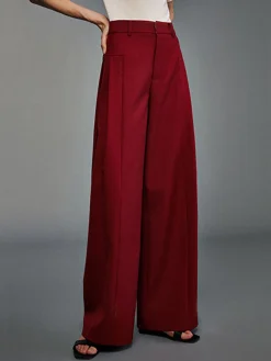 COMMENSE Pleated Wide-Leg Pants* Pants|Bottoms