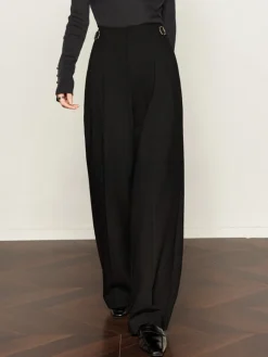 COMMENSE Pleated Wide-Leg Pants* Pants|Bottoms