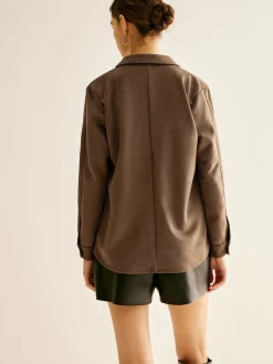 COMMENSE Pockets Suede Polo Shirt* Blouses & Shirts|Tops