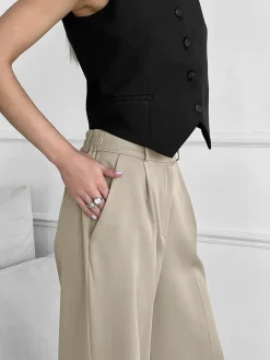 COMMENSE Pockets Wide Leg Pants* Wide Leg|Pants