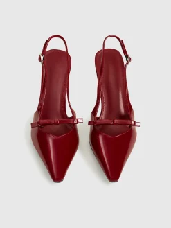 COMMENSE Pointed Toe Bow-Decor Slingback Pumps* Accessories