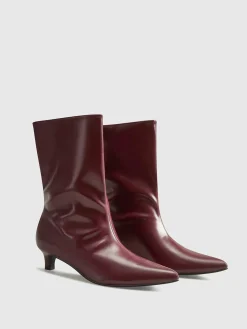 COMMENSE Pointed Toe Kitten Ankle Boots* Shoes|Accessories
