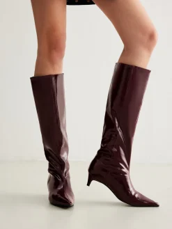 COMMENSE Pointed Toe Kitten Knee High Boots* Shoes|Accessories
