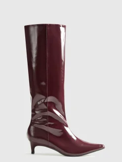 COMMENSE Pointed Toe Kitten Knee High Boots* Shoes|Accessories