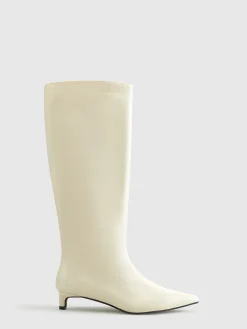 COMMENSE Pointed Toe Kitten Knee High Boots* Shoes|Accessories