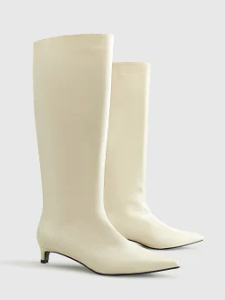COMMENSE Pointed Toe Kitten Knee High Boots* Shoes|Accessories