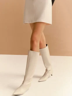 COMMENSE Pointed Toe Kitten Knee High Boots* Shoes|Accessories