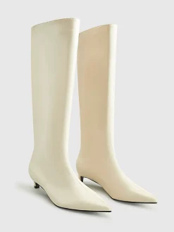 COMMENSE Pointed Toe Kitten Knee High Boots* Shoes|Accessories