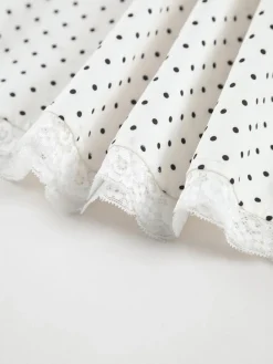COMMENSE Polka Dot Knotted Cami Short Dress* White Dresses|Casual Dresses