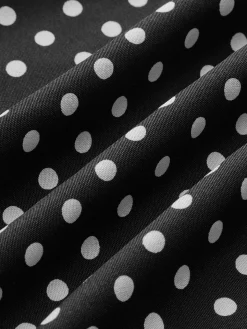 COMMENSE Polka Dot Sweetheart Cami Dress* Black Dresses|Vacation Dresses