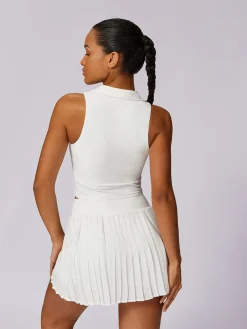 COMMENSE POLO Lapel Skinny Tank Top* Tank Tops & Camis|Activewear