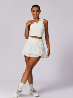 COMMENSE POLO Lapel Skinny Tank Top* Tank Tops & Camis|Activewear