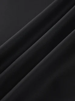 COMMENSE Polo Pockets Tied Midi Dress* Black Dresses|Casual Dresses