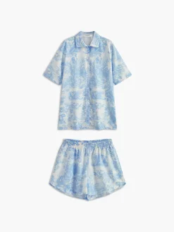 COMMENSE Print Button Shorts Set* Matching Sets