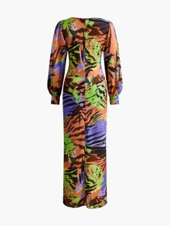 COMMENSE Print Cutout Zipper Dress* Cocktail & Party Dresses|Casual Dresses