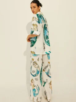 COMMENSE Print Pockets Short Sleeve Pants Set* Pants Sets|Matching Sets