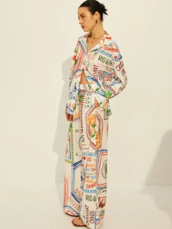 COMMENSE Printed Long Sleeve Pants Set* Pants Sets|Matching Sets