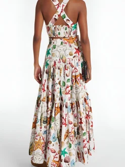 COMMENSE Printed Pleated Skirt Set* Skirt Sets|Long Sleeve Sets