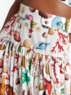 COMMENSE Printed Pleated Skirt Set* Skirt Sets|Long Sleeve Sets