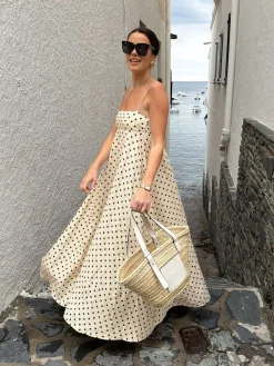COMMENSE Printed Spaghetti Strap Long Dress* Vacation Dresses|Summer Dresses