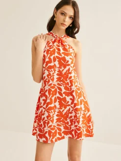 COMMENSE Printed Strap Short Dress* Vacation Dresses|Summer Dresses