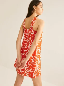 COMMENSE Printed Strap Short Dress* Vacation Dresses|Summer Dresses