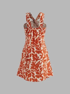 COMMENSE Printed Strap Short Dress* Vacation Dresses|Summer Dresses