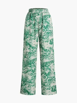 COMMENSE Printed Tie Up Pants Set* Pants Sets|Matching Sets