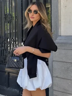 COMMENSE Puff Pleated Mini SKirt* Skirts|Bottoms