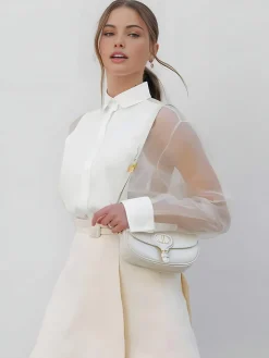 COMMENSE Puff Sleeve Organza Shirt* Blouses & Shirts|Tops