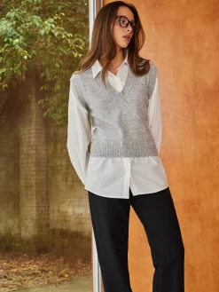 COMMENSE Pullover 2 in 1 Sweater* Sweater Tops|Sweaters & Cardigans